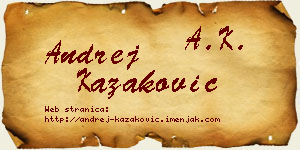 Andrej Kazaković vizit kartica